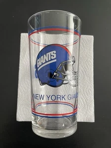 Vintage 1980’s NFL NEW YORK GIANTS 7” Pint Glass Go Big Blue 🏈 - Bild 1 von 3