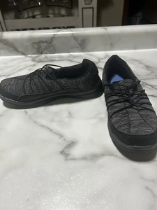 Danskin Now slip on sneakers memory foam 7 1/2 gray black shoes slide - Picture 1 of 11