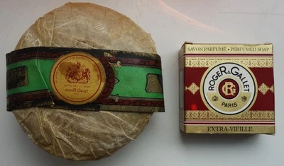 Vintage 2 Stück ROGER & GALLET Seife Ceillet Mignardise 170g + Extra-Vielle 25g - Bild 1 von 4