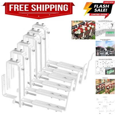 6 шт. регулируемых кронштейнов для оконной коробки, сверхпрочные настенные... - Изображение 1 из 4