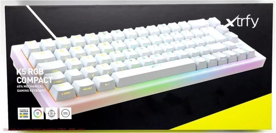 Xtrfy K5 Hotswap Prebuilt Kailh Red - 65% - White - RGB - Image 1 of 1