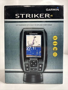 Garmin Striker 4 w/ Transducer 3.5" Fishfinder with GPS/Chirp Sonar Complete NOB - Picture 1 of 6