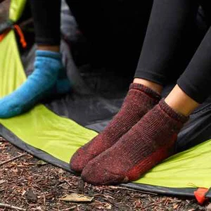 Alpaka Wolle tief geschnitten Wandersocken 1 Paar gepolstert Frottee gefüttert warm Söckchen - Bild 1 von 41