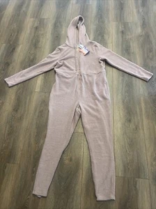 Yitty Womens PINK Hooded Pet Me Kitty One-Piece Jumpsuit Size 1X/ XXL - Picture 1 of 5