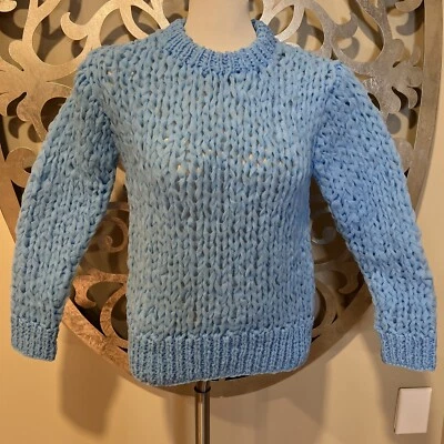 Suéter Tory Burch outono/inverno 2020 azul pebbled organza XXS NOVO COM ETIQUETAS - Imagem 1 de 4