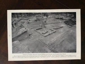 1948 vintage original magazine photo Prehistoric Excavation, Irene Mound Georgia - Picture 1 of 1