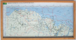 RARE Vtg BP British Petroleum Emergency Response Grid Map Alaska Oil Pipeline - Picture 1 of 5