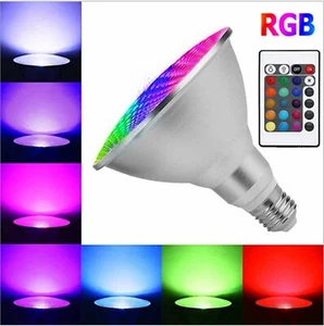 Dimmable Waterproof RGB LED PAR30 PAR38 Light E27 15W 25W Lamp 220V 240V 110V - Picture 1 of 15