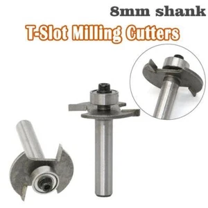 Slot cutter Bit for Knock on furniture T Trim Router Campervan Motorhome 8mm - Picture 1 of 6