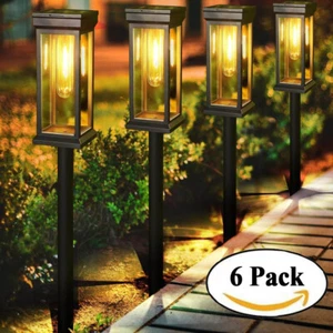 6 Pack LED Solar Garden Lights Outdoor Landscape Light Pathway Yard Waterproof - Picture 1 of 11