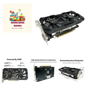 AMD 8GB GDDR5 Graphics Card,1792SP,128 Bits,DVI,HDMI,DP,PC Video Card for Com... - Picture 1 of 8