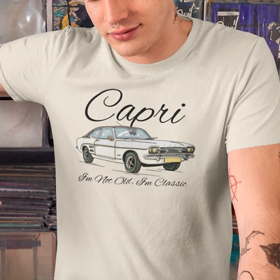 WILLOW GIFTS Car Capri The Proffessionals T-Shirt - Classic Vintage Collectioner Gift Present