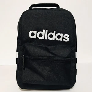 adidas Unisex Santiago Insulated Lunch Bag Cooler Pocket Black/White #5148239 - Picture 1 of 11