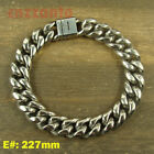 Titanium Ti Silver Heavy duty 13.5mm wide anti-allergy Bracelet Hand Chain Ti204