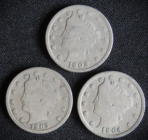 1902, 1903, 1904 Liberty Nickels       (E4) Cover