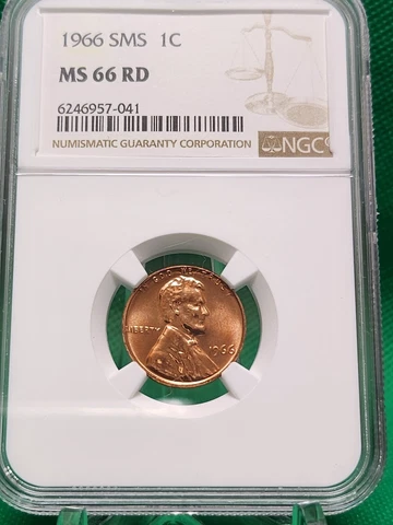 1966 SMS 1C Lincoln NGC MS66 RD Cover