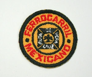 2 Ferrocarril Mexicano Mexico Railroad Uniform Patch New NOS 1970s Ferromex RR - Picture 1 of 3