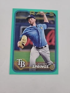 2024 Topps Update #US74 Jeffrey Springs Tampa Bay Rays AQUA - Picture 1 of 3