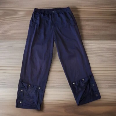 De Colección Polo Ralph Lauren Para Hombres L Azul Marino Cortavientos Pantalones a Presión Forrados en Malla Foto 1 de 4