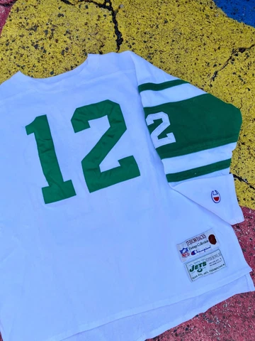 VTG Joe Namath New York Jets NFL Champion Throwbacks Collection 1968 Jersey XL Cover