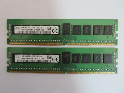 SK Hynix 16GB (2x8GB) PC4-2133P 2133Mhz ECC REG Server RAM Kit HMA41GR7MFR8N-TF - Image 1 of 2
