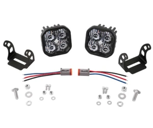 Diode Dynamics SS3 Sport 3'' White Flood Beam Amber Backlit LED Lights Pod Pair - Photo 1 sur 11