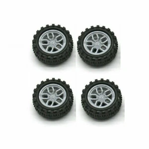 4Pcs 1:20 RC 31*2mm 3mm Holes Rubber Tyre Wheel+Tire For Remote Control Car DIY - Picture 1 of 6