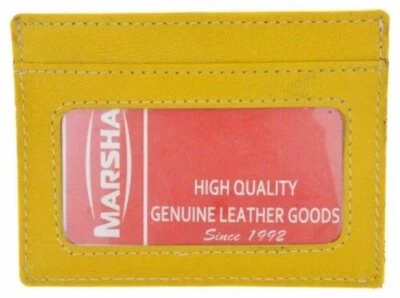 超薄皮革钱包信用卡夹 ID 托座薄钱包男式全新颜色 — 第 1/4 张图片