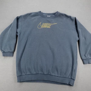 Nike Sweatshirt Teens Juniors Size XL Green Swoosh Spell Out Logo - Picture 1 of 18