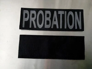 NEW 2" x 6" GRAY "PROBATION" Hook Back Tactical Raid TACTICAL VEST ID Patch - Picture 1 of 1