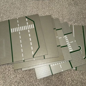 6 x Vintage 80 ’s Lego Road Base Plates With - 10 Inch - Picture 1 of 7