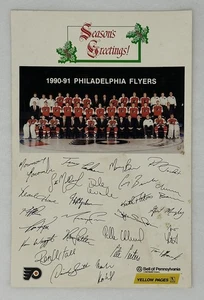 1990-91 Philadelphia Flyers Picture and Autograph from a Game - Picture 1 of 9