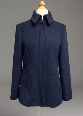 Armani Jeans Wool Blend Short Coat Navy Size 46 (US 4-6) - Image 1 of 4