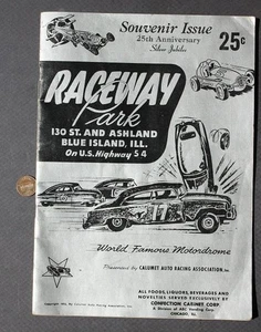 1952 Blue Island Illinois Raceway Park 25th Anniv. Auto Race Program LONG GONE - - Picture 1 of 1