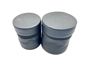 Leica Leitz Leather Cases (X2)  (8 X 9cm)  (9 X 10cm) Rare Lot - Picture 1 of 13