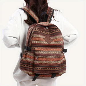 Vintage New Backpacks Patch Large Capacity Women's Ethnic Style Travel Backpack - Picture 1 of 17
