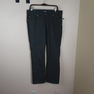 Jeans masculino Zoo York estilo chino ajuste descontraído verde tamanho 34x30 - Imagem 1 de 4