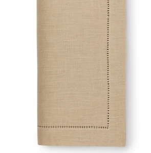 Sferra Festival SAND Linen Dinner Napkins Hemstitched 20x20" SET/4 New - Picture 1 of 7
