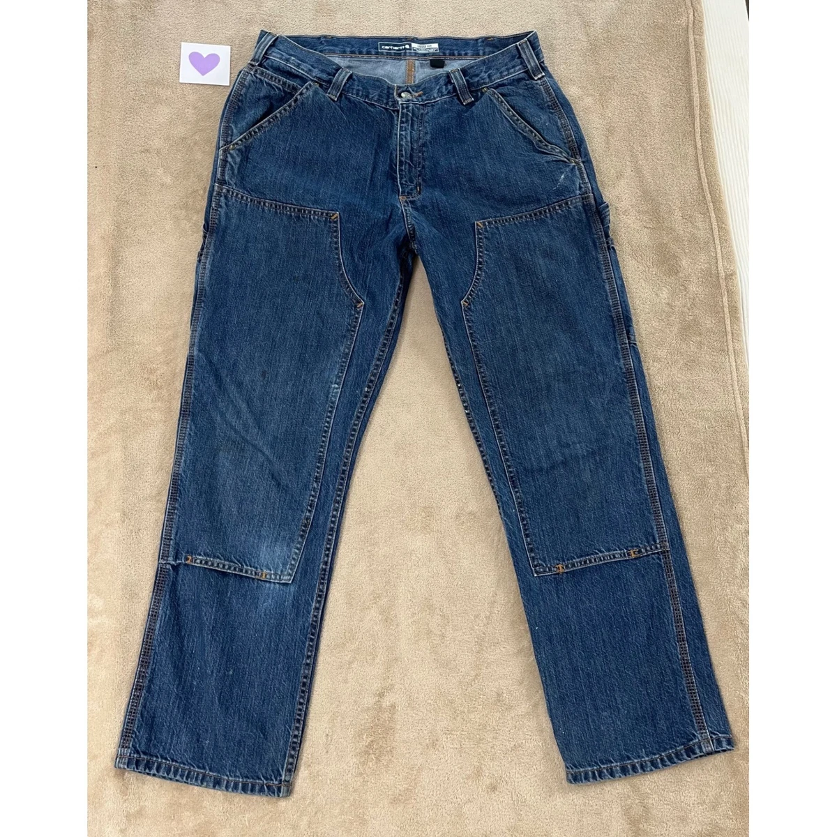 Carhartt Double Knee Jeans In Men's Jeans for sale | eBay