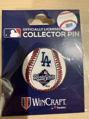 2025 Official Los Angeles Dodgers World Series Wincraft Round Baseball Pin - Image 1 of 2