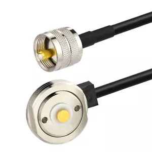NMO 3/4" Antenna Hole Mount with PL-259 Connector 15' RG-58/U CB VHF UHF Cable - Zdjęcie 1 z 3