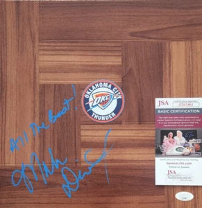 Mark Daigneault Signed Floorboard w/ JSA COA #AT63461 OKC Oklahoma City Thunder - Picture 1 of 2