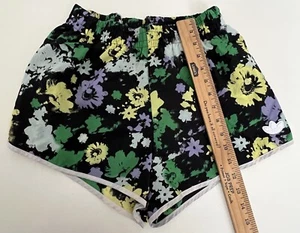Adidas Originals Floral Satin Track Shorts Gym Women’s size Small Inseam 2”. - Picture 1 of 18