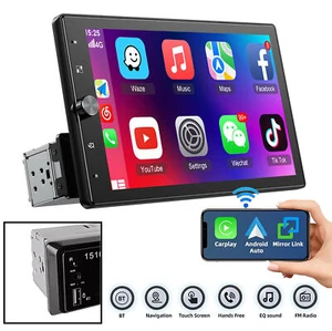 Autoradio 10,4" 1 DIN Stereo Girevole Wireless GPS Apple Carplay Touch Screen - Foto 1 di 14