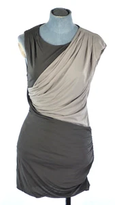 Pinko Dress Mini Draped Sleeveless Bodycon Colourblock Unusual Sexy Size S - Picture 1 of 18