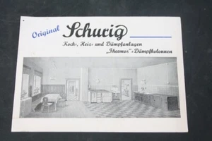 Old Print Brochure Advertising Schurig Vintage Cook Heating Dämpfanlagen - Picture 1 of 7