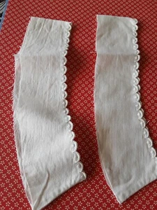 recup ANTIKE Mancheron Handstickerei Leinen @ALTER Stoff Mischling Embro - Bild 1 von 3