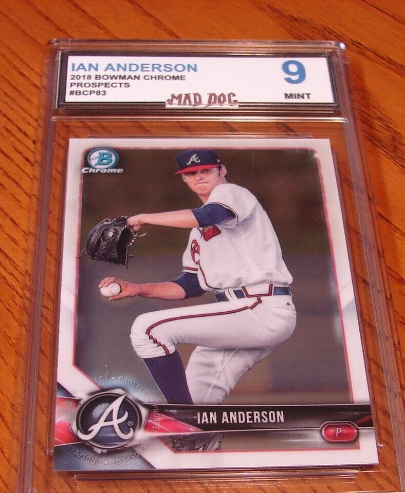 IAN ANDERSON Rookie---2018 Bowman CHROME--Prospect--MINT 9***BRAVES***Mad DOG - Image 1 of 1