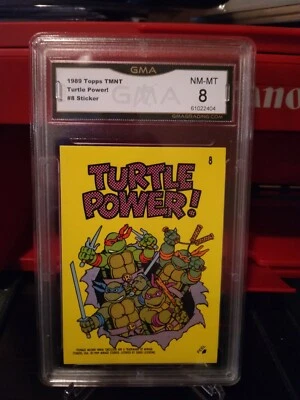 1989 Topps Teenage Mutant Ninja Turtles TMNT #8 TURTLE POWER Graded GMA 8 LOOK! - Image 1 of 2