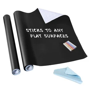 Self-Adhesive Chalkboard Wallpaper Blackboard Sticker Vinyl Decal - Picture 1 of 7